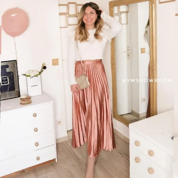 🔥Last 3🔥MANGO  Pleated Maxi skirt - Picture 2 of 8